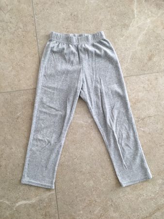Kuschelige Velourshose Gr. 110/116, grau