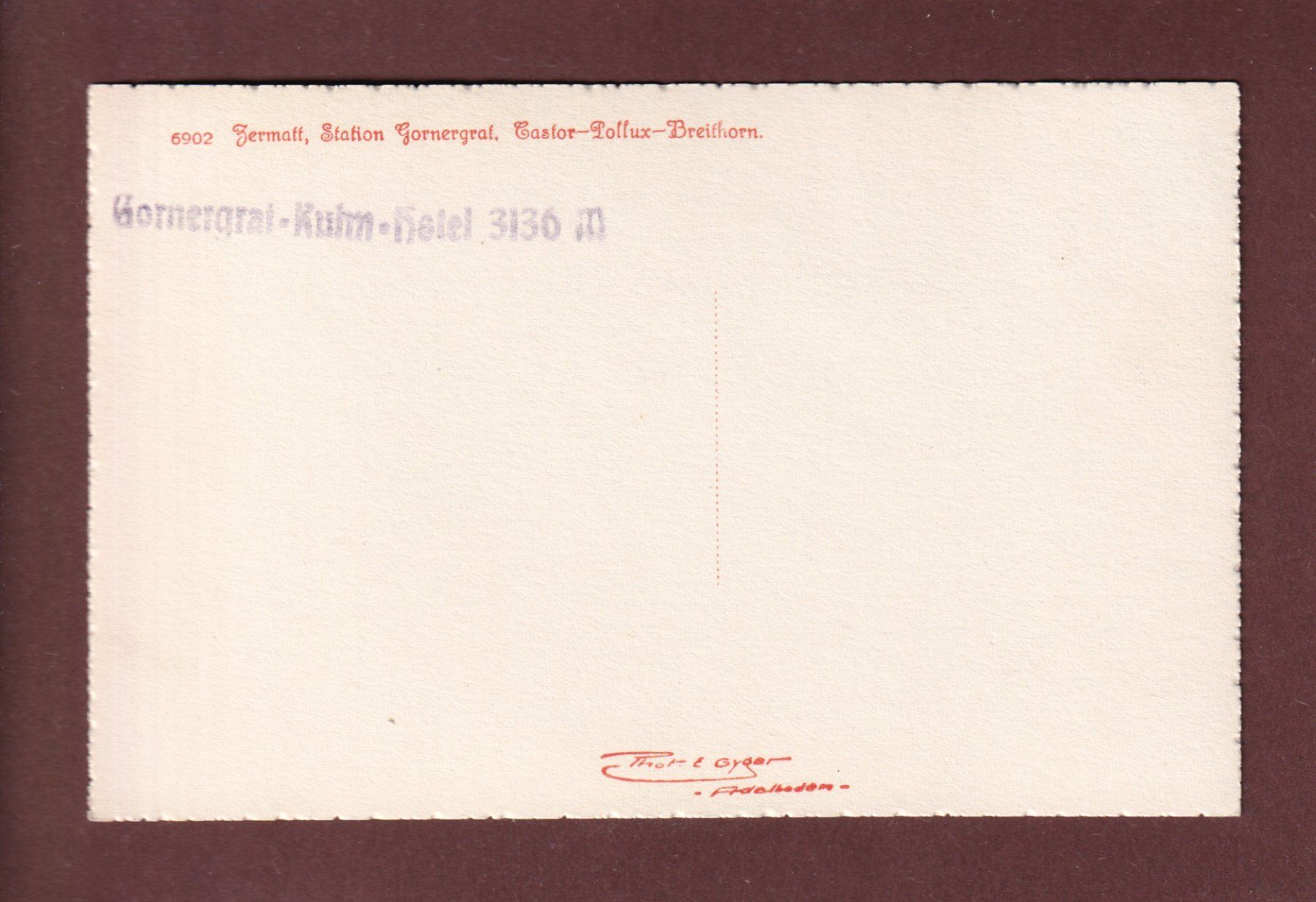 Cartoline postali: ZERMATT - Station Gornergrat - E. Gyger – Usato da Pully venduto da nicecards-shop 1