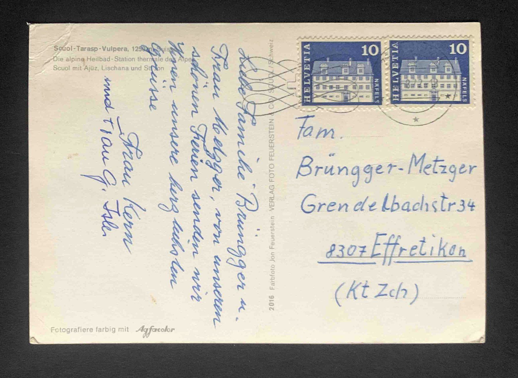 Cartoline postali: AK Scuol Tarasp Vulpera – Usato da Goldau venduto da artelier1 1