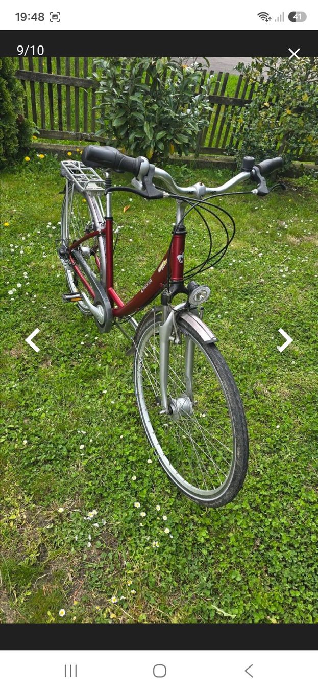 Cresta Biciclette: Cresta Fahrrad rot mit tiefen Einstieg – Usato da Hefenhofen venduto da citroen62