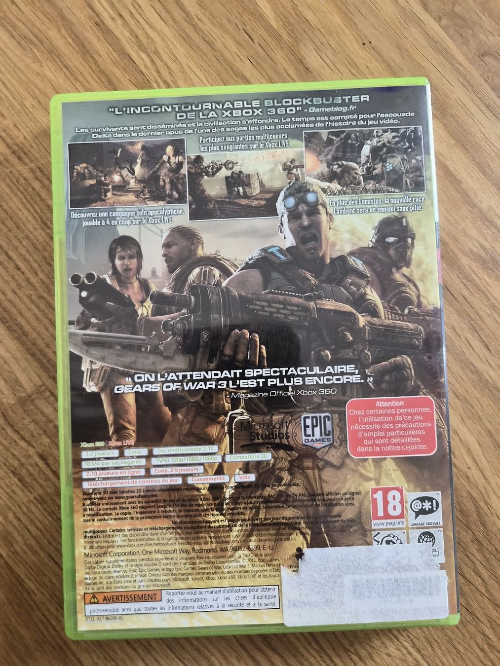 Jeux: Gears of War 3 - Xbox 360 - – D'occasion à La Joux FR par car_ck96 2