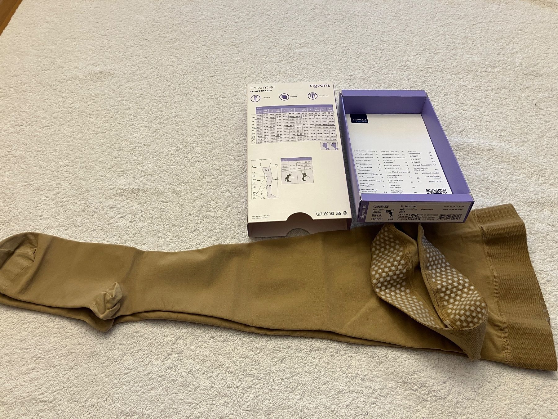 Sigvaris Calze & Collant: Sigvaris Essential CCL 2, Strümpfe, Grösse M, Neu! – Nuovo e nell'imballaggio originale da St. Gallen venduto da Sterndu1 1
