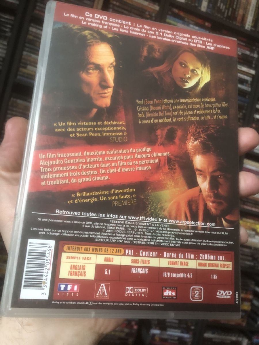 Tutti i DVDs: 21 Grammes - dvd – Usato da Lausanne venduto da fransadpop 1