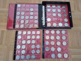 731g Silber Sammlungmünzen 5 + 10 DM Gedenkmünzen in Album