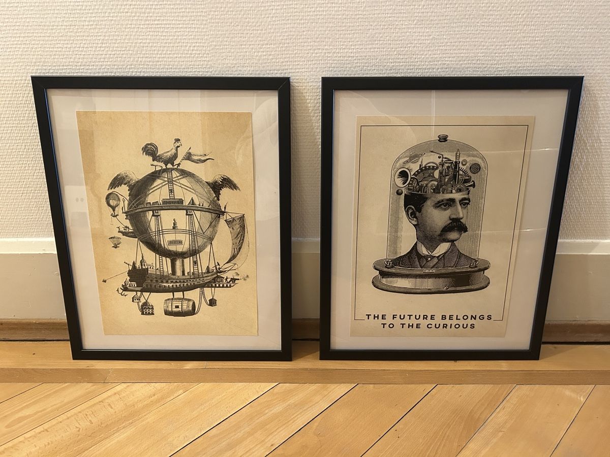 Posters & Illustrations: 2er Set gerahmte Vintage Kunstdrucke – D'occasion à Zürich par Asdf84