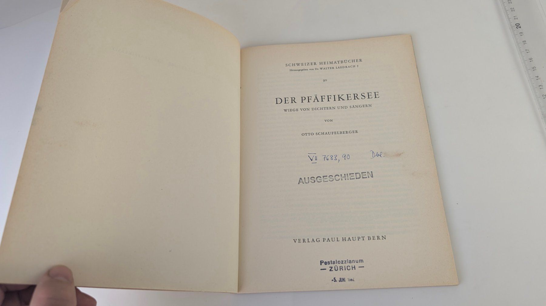Libri: Schweizer Heimatbücher: Der Pfäffikersee 1959 – Usato da Zürich venduto da axolottchen 3