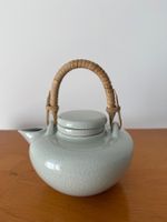 Vintage Teekanne, Craquelé-Glasur, 50er