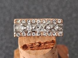 Ring mit Steinchen Roségoldoptik Modeschmuck