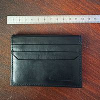 Karten- / ID-Etui Leder schwarz