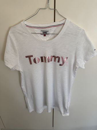 Tommy Hilfiger Shirt weiss rosa-metallic S neuwertig 