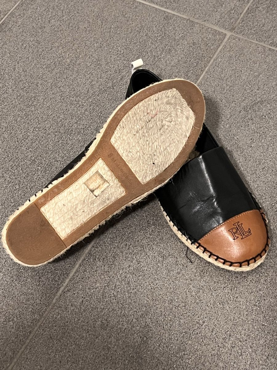 Ralph Lauren Scarpe da donna: Ralph Lauren-Espadrilles, Schwarz/Braun, Gr. 39 – Nuovo (secondo la descrizione) da Winterthur venduto da ChicMarkt 4