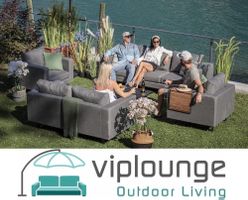 Gartenmöbel Set Sunbrella Stoff grau