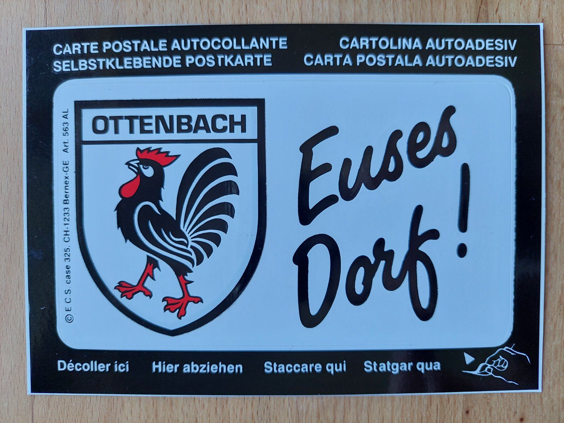 Ansichtskarten: Sticker-Postkarte Ottenbach – Gebraucht aus Obfelden von Foto_Bild_Kunst_Buch