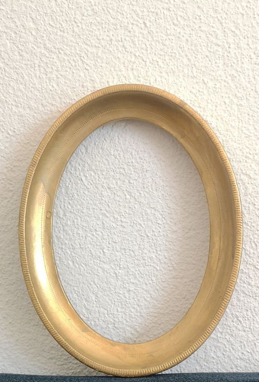 Vintage Bilderrahmen Rund 10x10 Cm – Antiker Designrahmen Mit Glasfront In Bronze