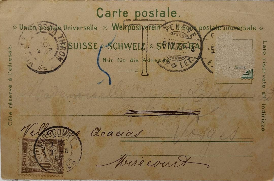 Cartoline postali: GENÈVE - Pont du Mont-Blanc - 1903 – Usato da Delémont venduto da Domdom1 1