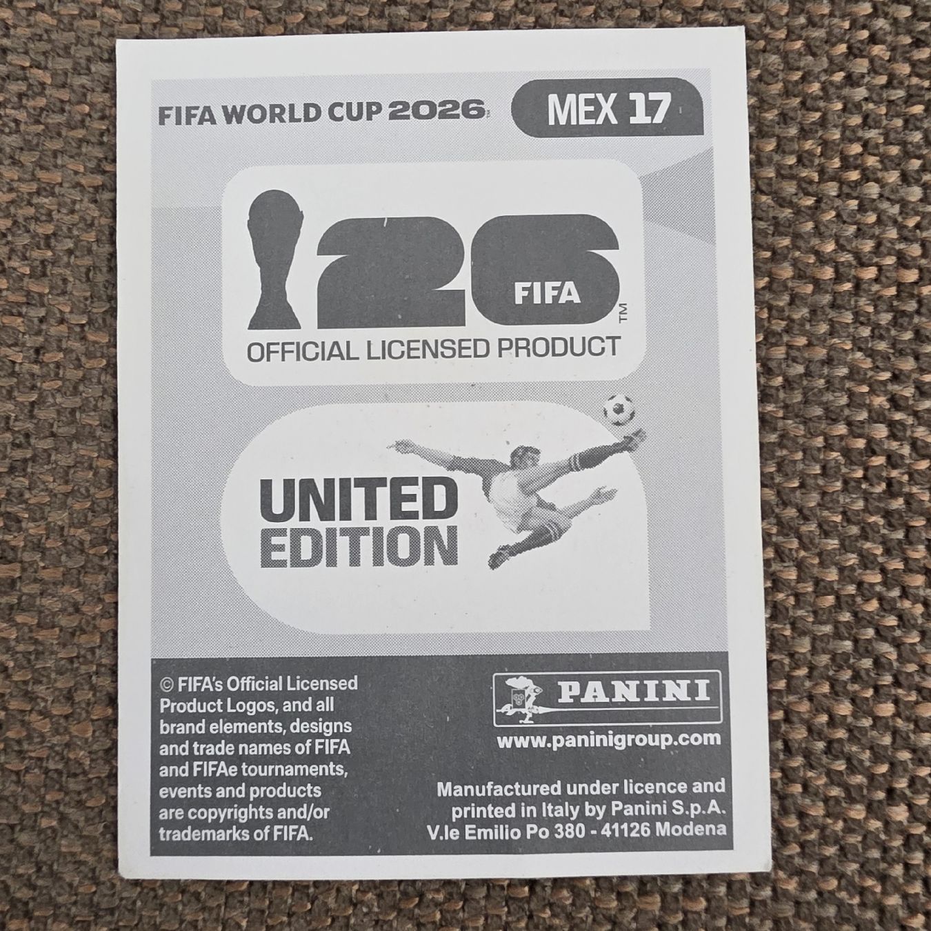 Panini Sammelbilder & Trading cards: Panini Raul Jimenez MEX17 – Neu und originalverpackt aus Buchs AG von LogoParts 1