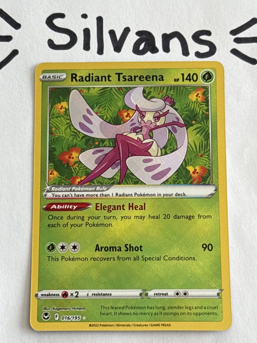 Pokémon Carte collezionabili: Radiant Tsareena 016/195 Silver Tempest Englisch – Nuovo (secondo la descrizione) da Wil SG venduto da Silvans