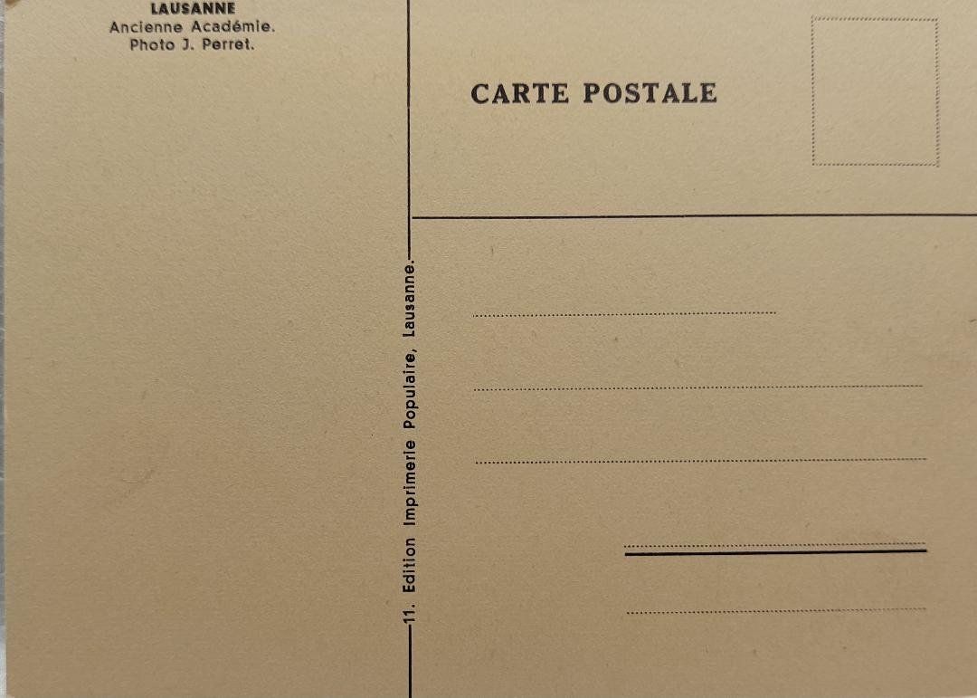 Cartoline postali: LAUSANNE - Ancienne Académie – Usato da Delémont venduto da Domdom1 1