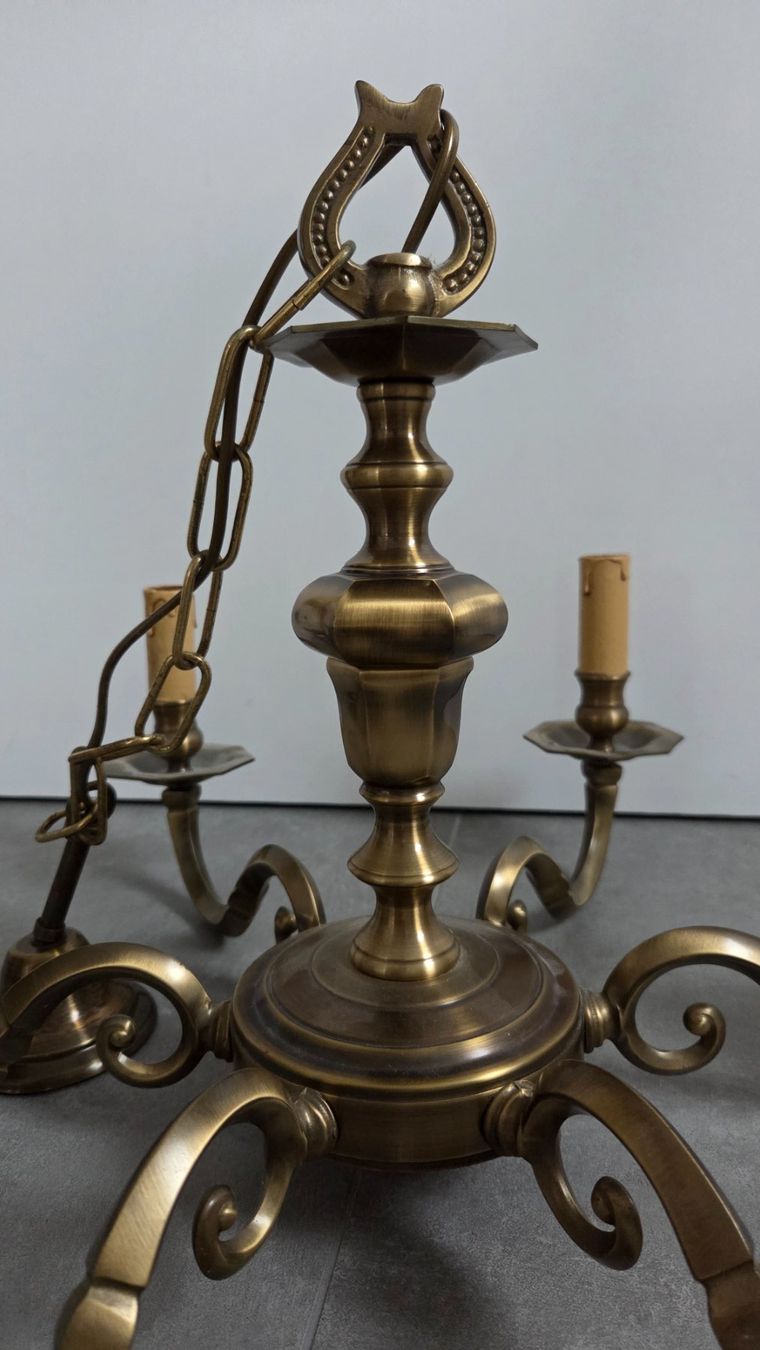 Lustre ancien en bronze à six branches - ENVOI GRATUIT (D'occasion) à ...