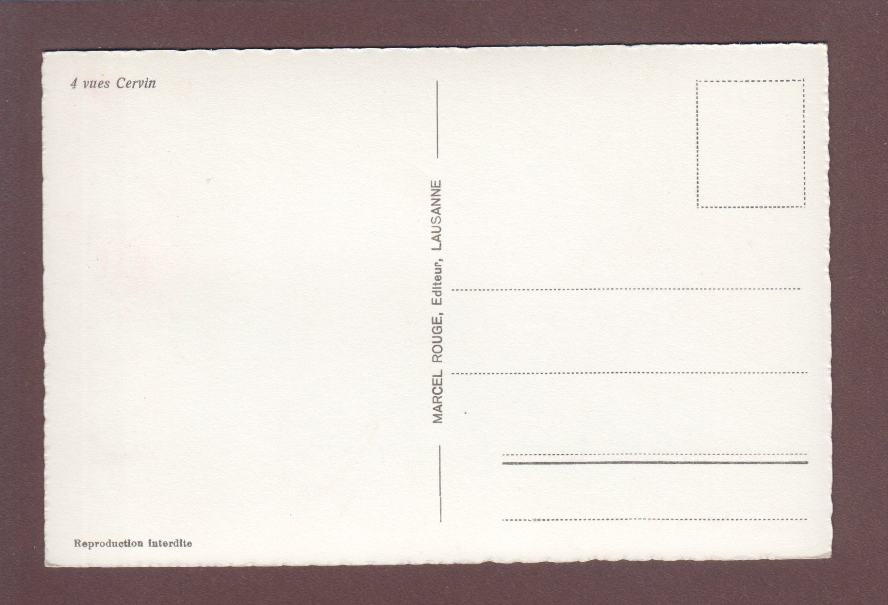 Cartoline postali: CERVIN - MATTERHORN - 4 Bilder – Usato da Pully venduto da nicecards 1