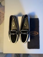 TOD'S Mokassins Damen Schwarz Grösse 37.5 Leder mit Tasche
