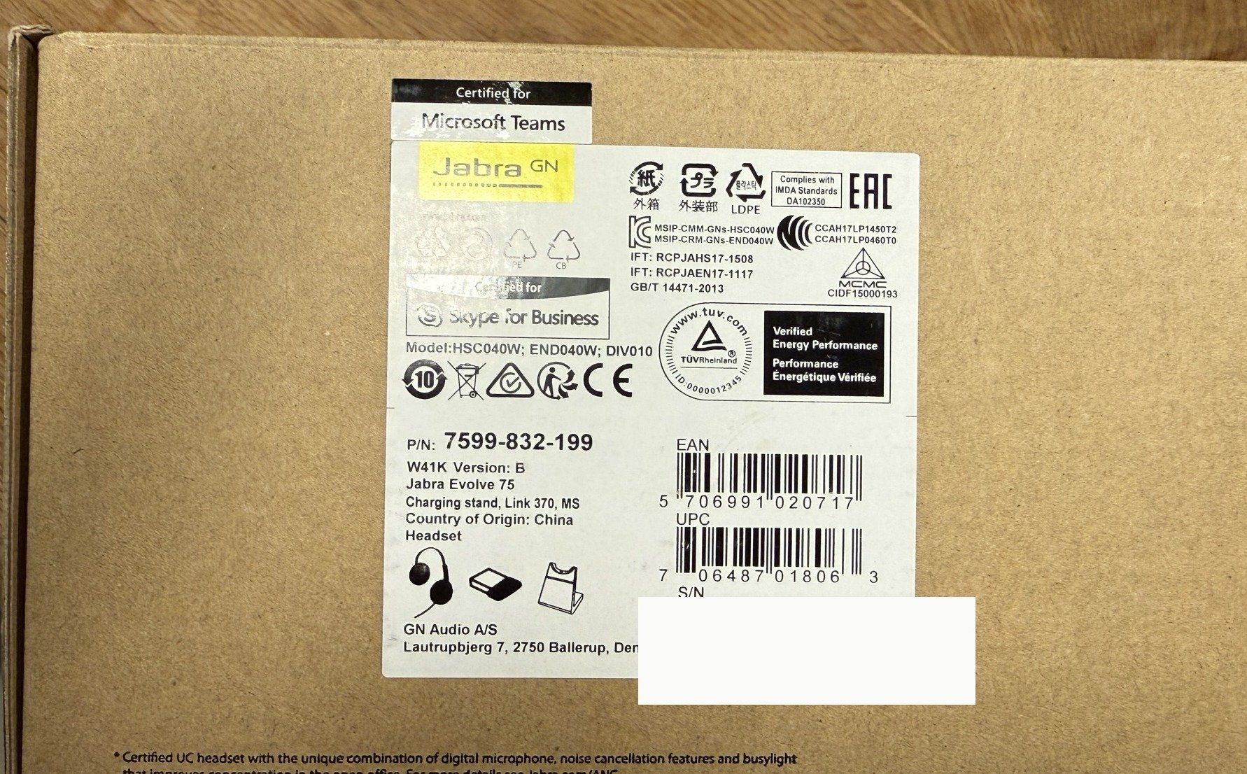 Cuffie: Jabra Evolve 75 MS Headset + Ladestation + Link 370, NEU – Nuovo e nell'imballaggio originale da Zetzwil venduto da gent1974 4