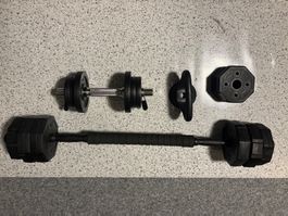 Hantel Set verstellbar mit Gewichten und Griff