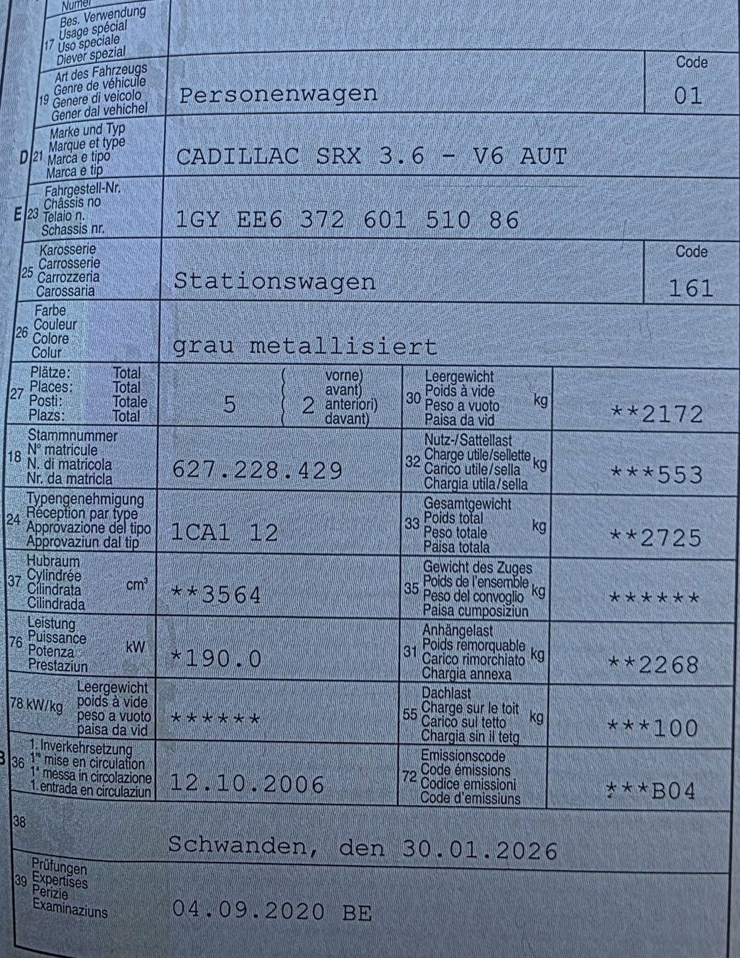 Cadillac Automobili: Cadillac SRX 3.6 Automat – Usato da Arbon venduto da .Tropxe. 9