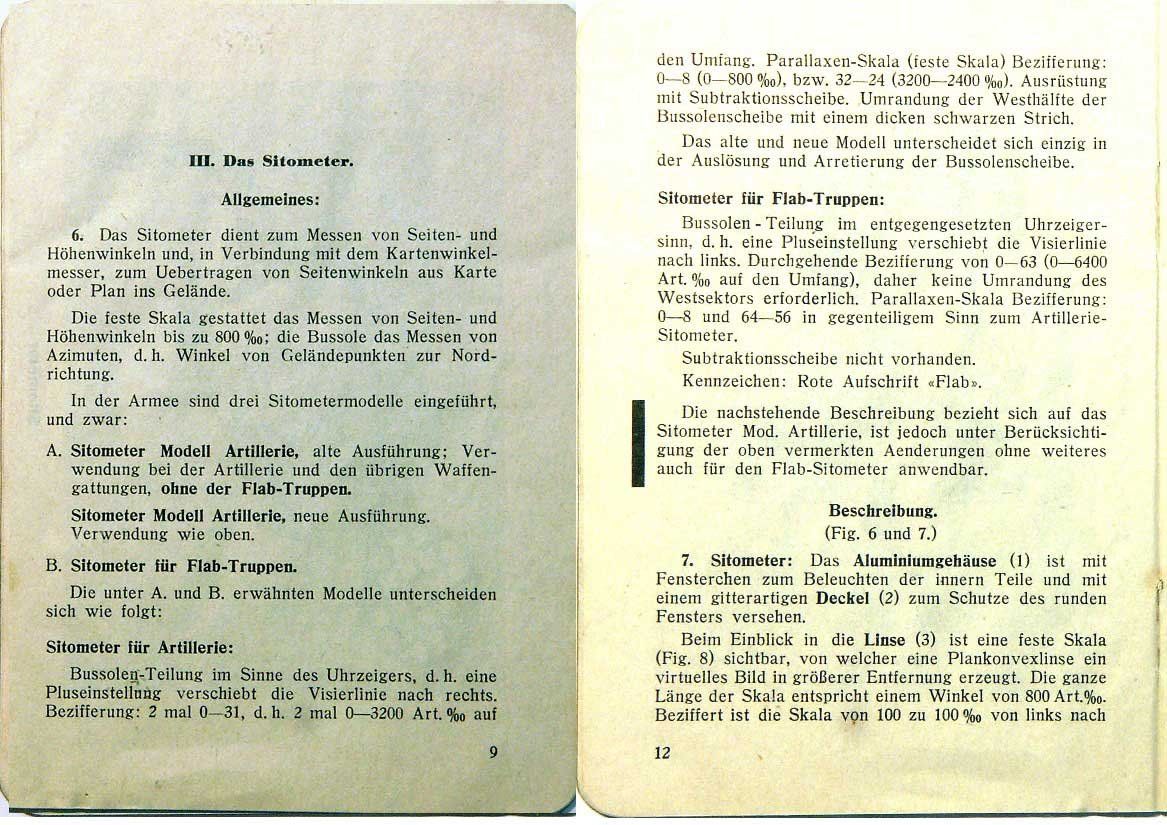 Schweizer Armee Altri elettrodomestici e apparecchi d’epoca: Artillerie-Sitometer der Fa. Büchi - Bern - 1915 – Usato da Egnach venduto da ASTROFRITZ 4