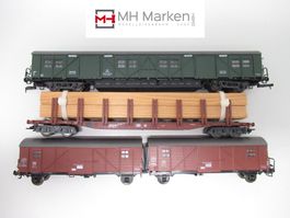 Roco 4328+4277+? 3-tlg Güterwagenset Deutsche Bahn DC GS H0