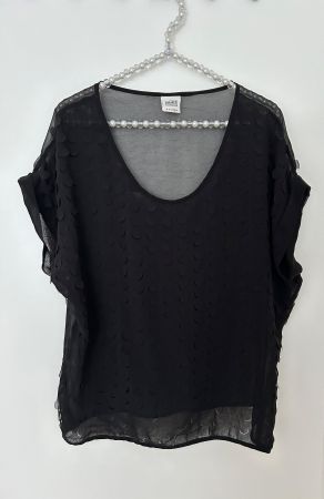 Object Bluse schwarz Gr.40 - Elegant & Luftig