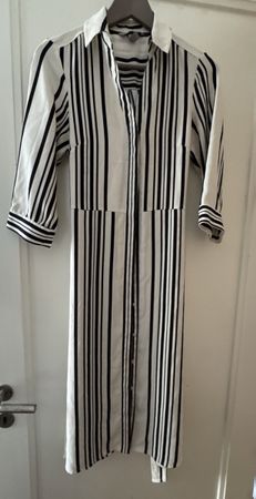 H&M Shirt Dress, Black and White Striped, Size 34