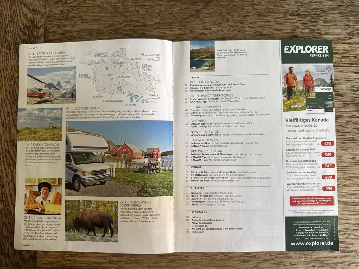 Riviste & Magazine: Kanada Magazin Explorer Reisen – Usato da Zürich venduto da ado7321 1