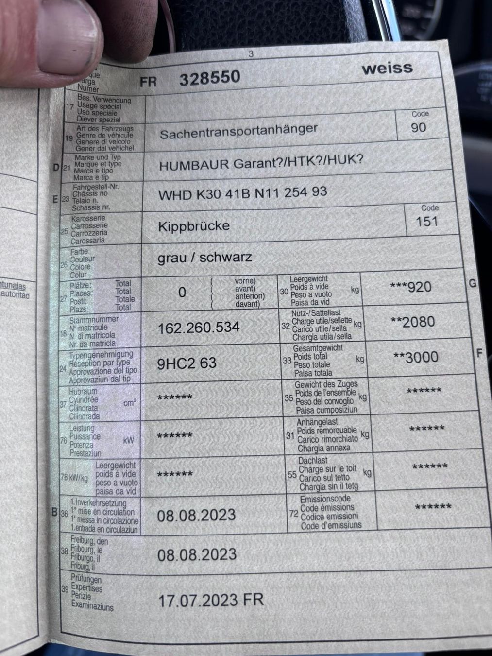 Autoribaltabili: humbaur kippanhänger – Usato da plasselb venduto da Pbaaspcsatl 6