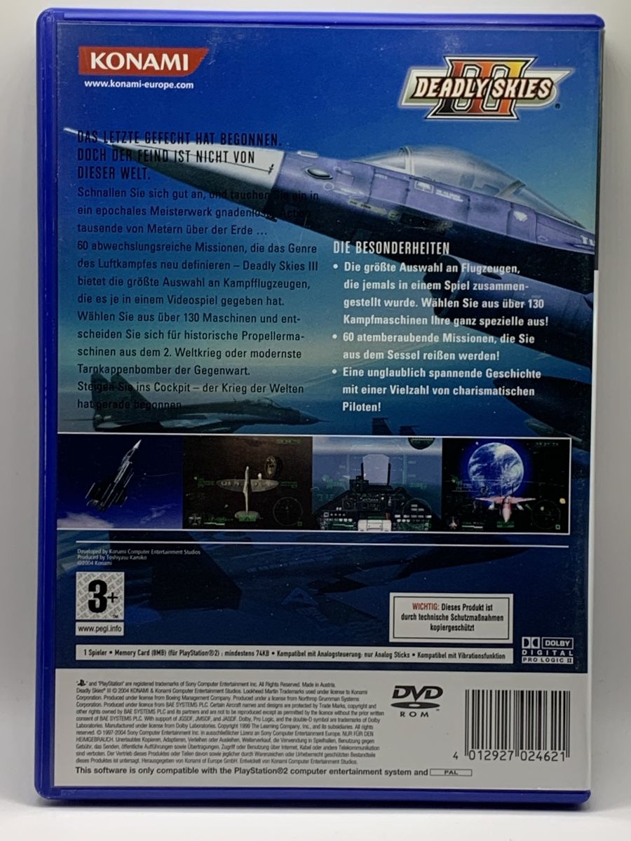 Sony Giochi: Deadly Skies III - PS2 – Usato da Ostermundigen venduto da RG-Collector 1