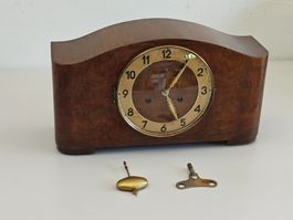 Mauthe Kaminuhr - Wurzelholz Art Déco - mechanisch - 1930er