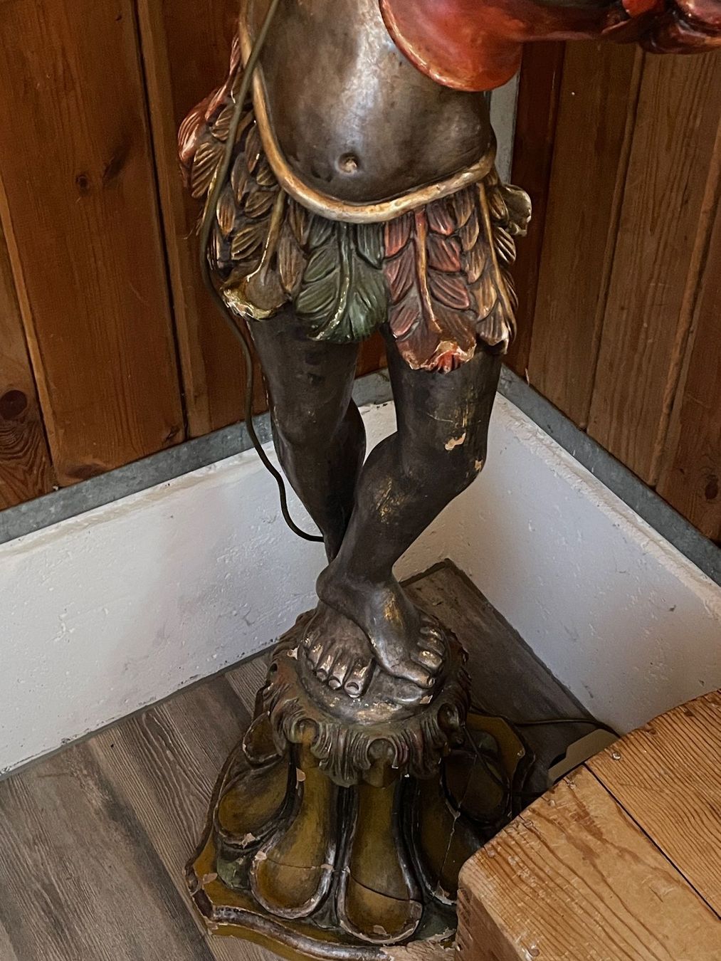 Lampade: Antike grosse Kolonial Stehlampe mit Lüster – Usato da Volketswil venduto da rubin74 6