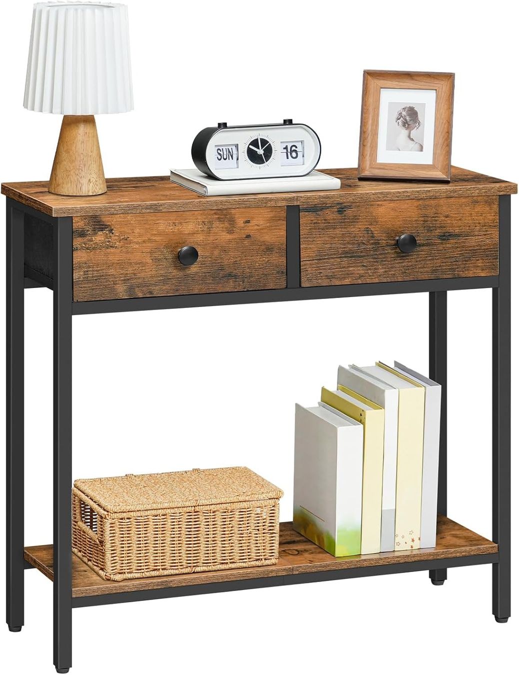 Tavoli: Konsolentisch schmal mit 2 Schubladen, schmaler Flurtisch – Nuovo e nell'imballaggio originale da Affoltern am Albis venduto da scrapbooking 7