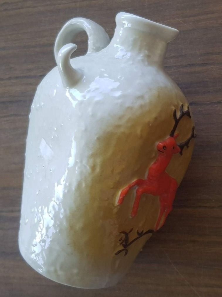 Bottiglie: Keramikflasche Krug 1950er - Hirsch – Usato da Mörschwil venduto da lindaswunderkiste 6
