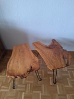 2er Set Couchtische / Beistelltische Massivholz