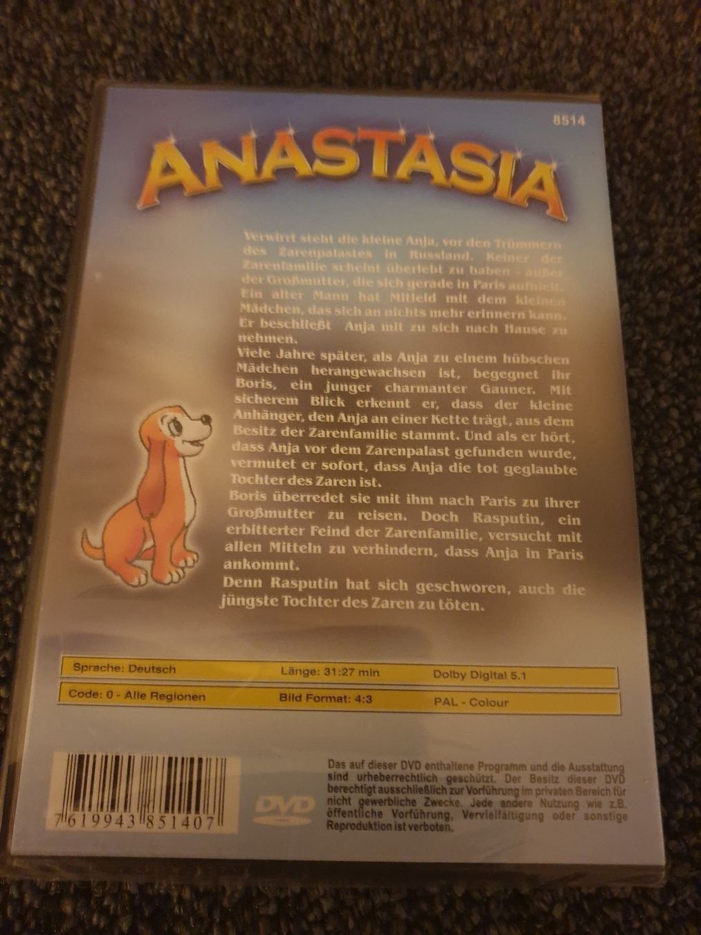 Tutti i DVDs: ANASTASIA – Nuovo e nell'imballaggio originale da Ruswil venduto da jan_bxl5 1