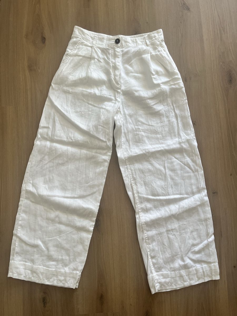 Massimo Dutti Hosen: Leinen Hose weiss Massimo Dutti – Gebraucht aus Lenzburg von Shru5