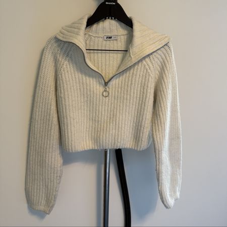 Pull blanc cassé tally weijl avec fermeture éclair Taille M