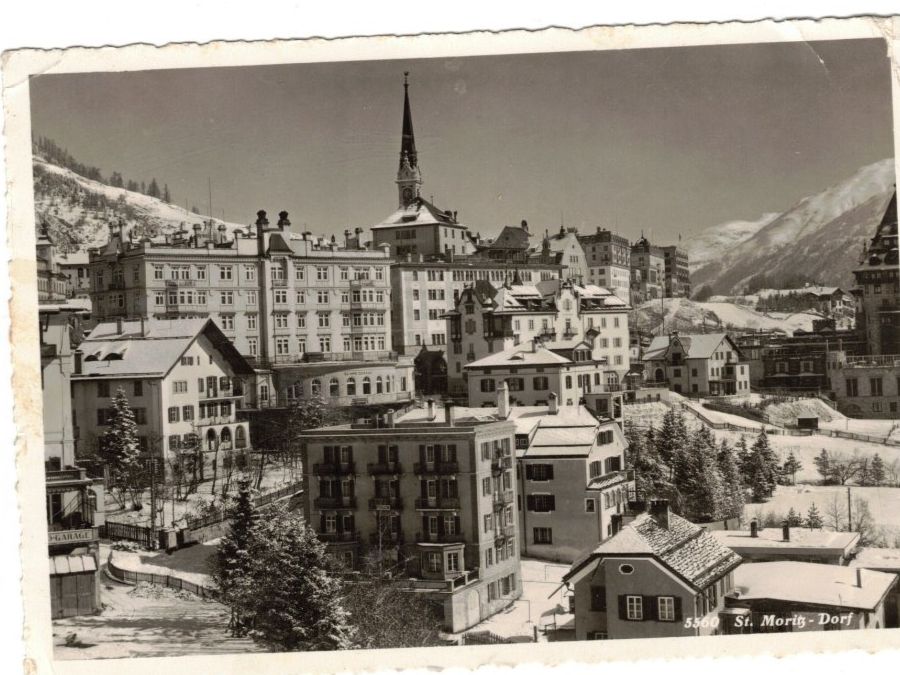 Ansichtskarten: St, Moritz Dorf Poststempel 1937 Graubünden Bündnerland – Gebraucht aus Widnau von Seppl480