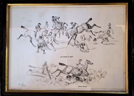 V. Adam Lithographie, "Les enragés du sport"