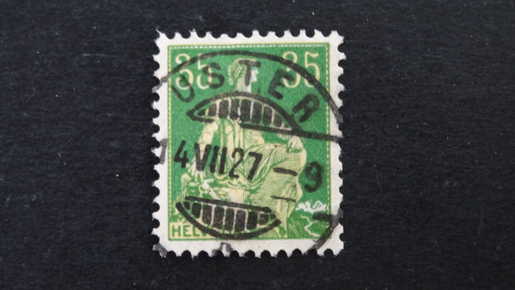 Tutti i francobolli: Vollstempel USTER  14.VII.27    48 – Usato da Anwil venduto da zuggi57