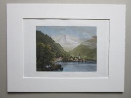 FLÜELEN STICH MIT PASSEPARTOUT
