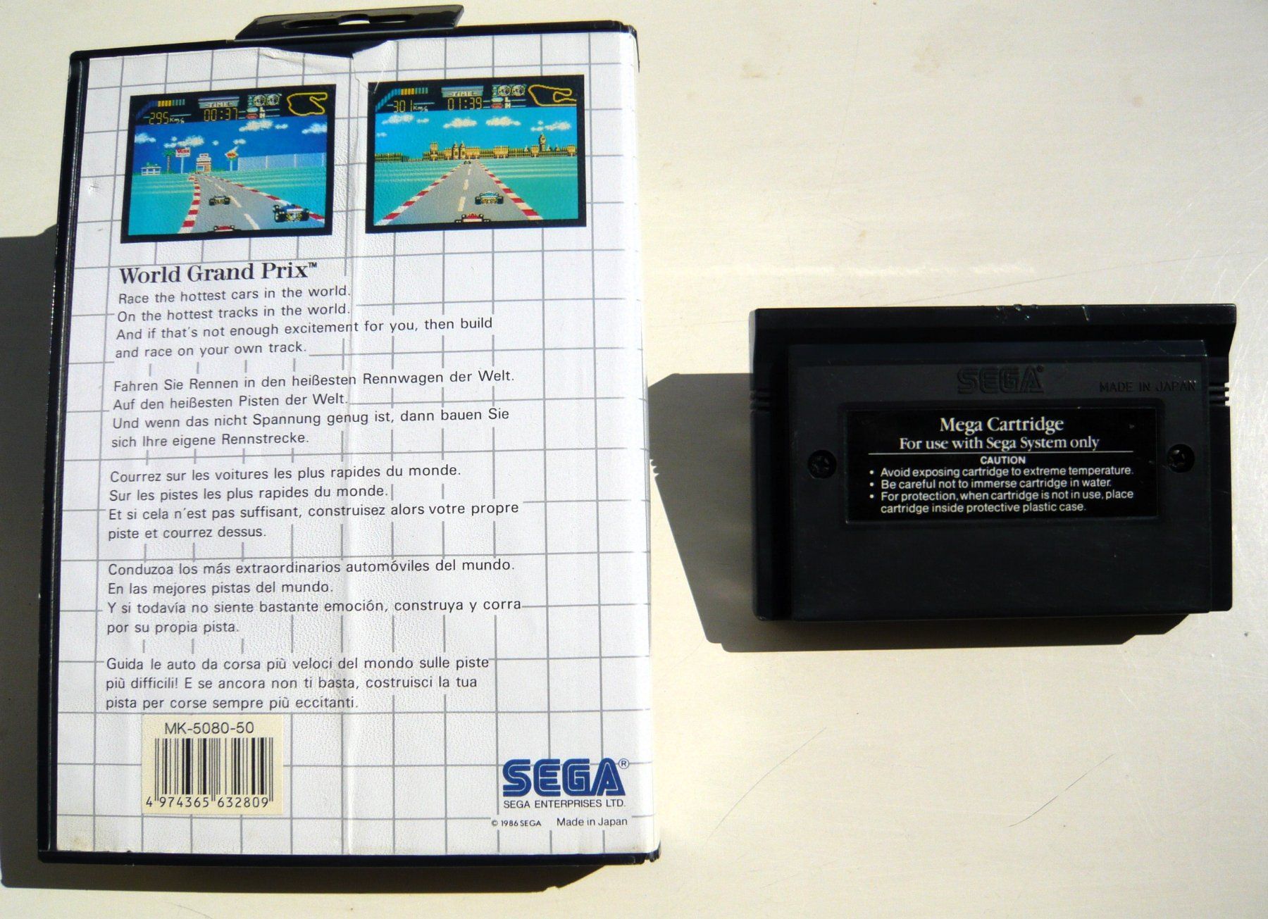 Sega Giochi: SEGA Master System : World Grand Prix, 1986 – Usato da Onex venduto da Jaguar1986 2