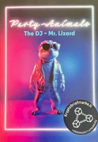 Kryptobriefmarke Party-Animals The DJ - Mr. Lizard, orange