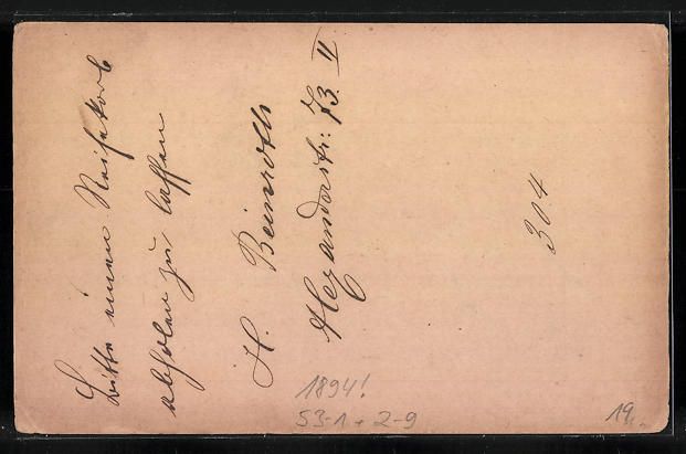Cartoline postali: Stuttgart, 1894, Private Stadtpost, Post – Usato da Berlin venduto da bartko-reher 1